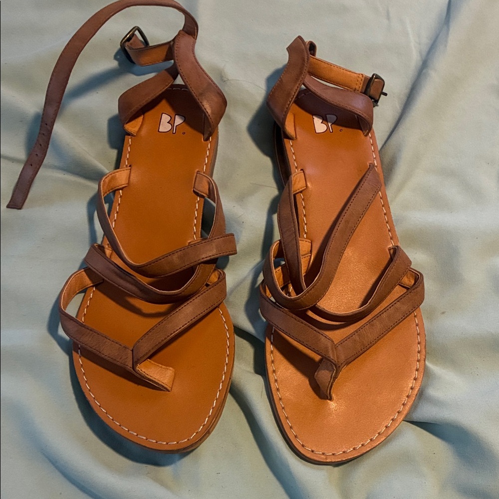 Nordstrom Tan Strappy Sandals